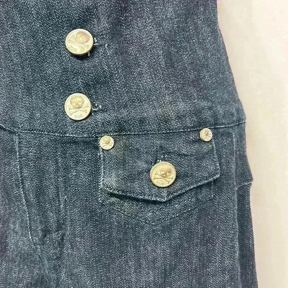 YNQ jeans, size 9 high waist sailor buttons, large flare at the bottom - Picture 4 of 8
